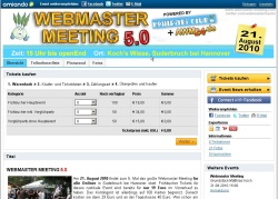 Webmaster Meeting Ticketverkauf